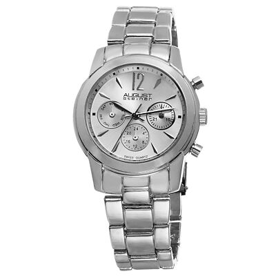 New Women's August Steiner AS8087SS Silver-tone Swiss Quartz Multifunction Watch