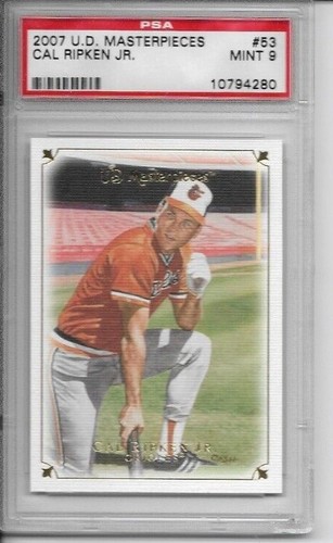 2007 Upper Deck Masterpieces # 53 Cal Ripken Jr. Baltimore Orioles psa 9