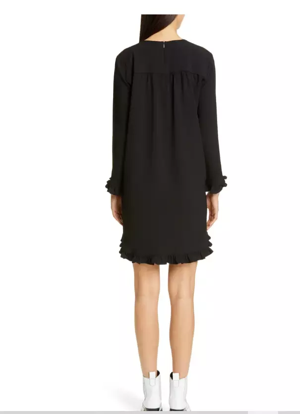 Ganni clark dress best sale black