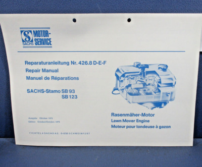 Reparaturanleitung Fichtel & Sachs Nr: 426.8 D-E-F Ausgabe Oktober 19  ma0810404