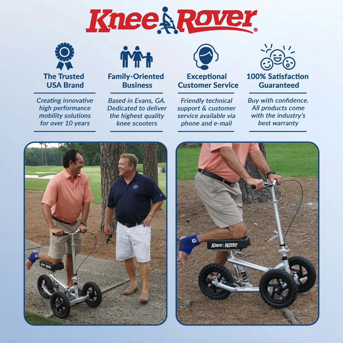 All Terrain KneeRover PRO Knee Walker Steerable Knee Scooter | eBay
