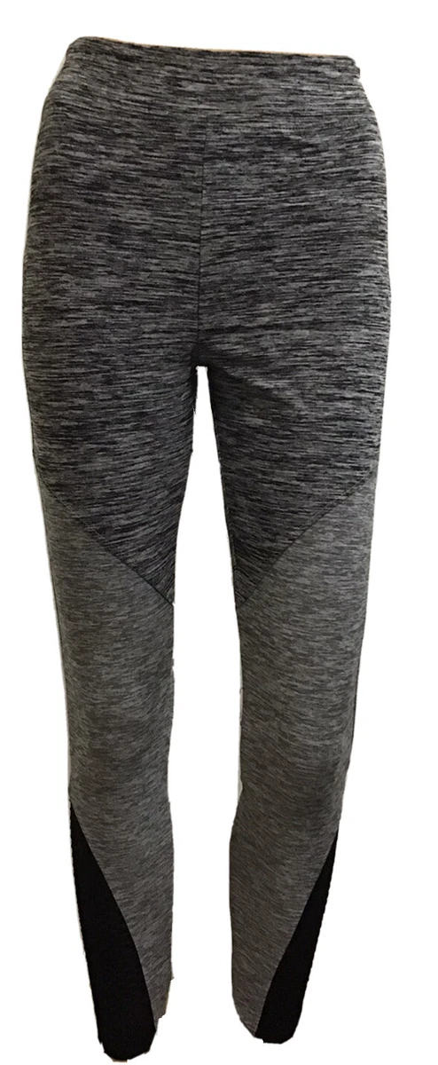 Leggings with stretchy inserts - dark grey