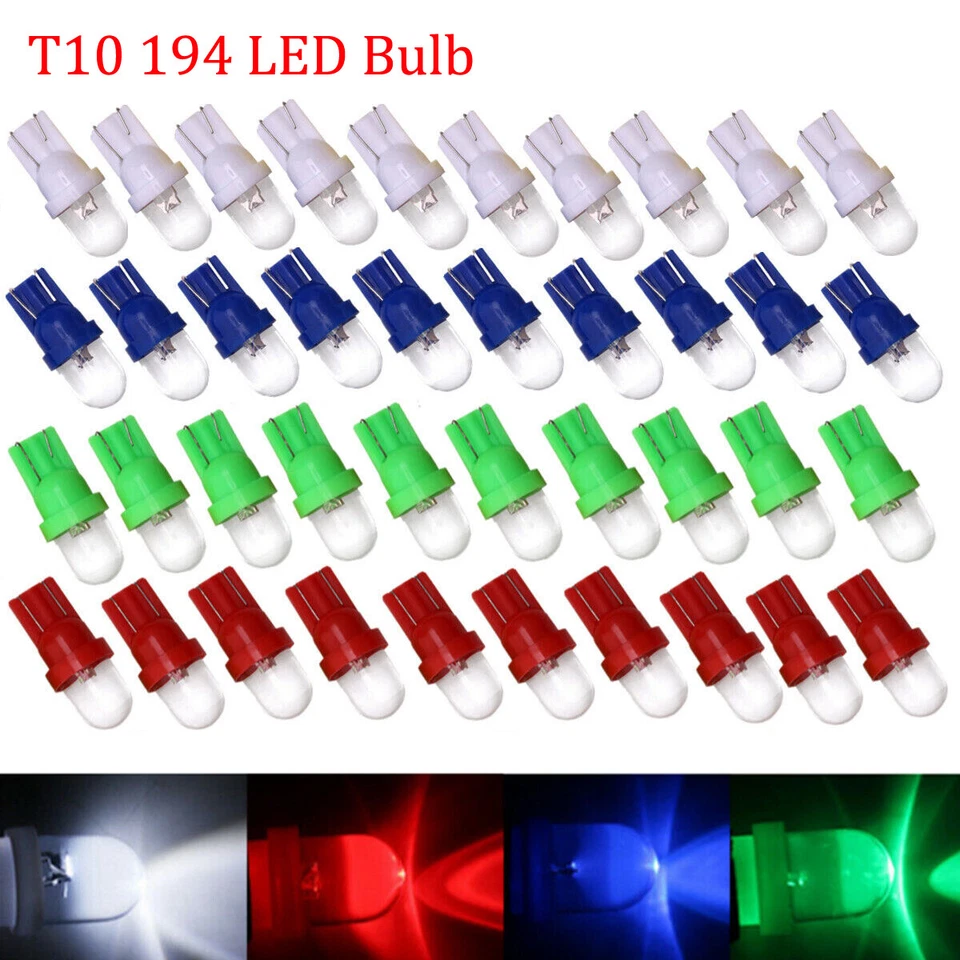 Bombilla LED 10/30/50 T10 194 para panel de instrumentos medidor panel luz de tablero 168 2825 Foto 2 de 4