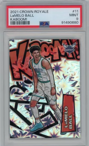 2021 Panini Crown Royale Basketball #11 LaMelo Ball Kaboom! PSA 9