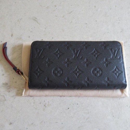 2022 Louis Vuitton Empreinte Navy Blue Red Leather Zippy 12-Card Wallet $1120+ - Picture 2 of 24