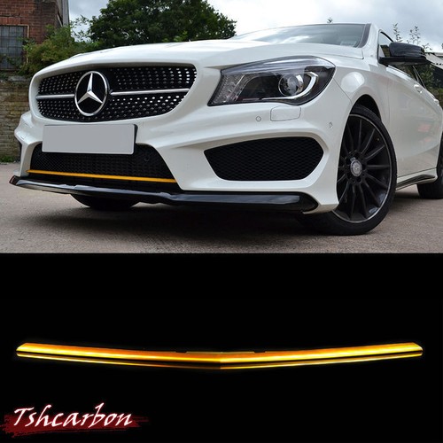 Painted Yellow Metal FOR Mercedes BENZ W117 C117 Sport Front Lip Spoiler Cover - Picture 4 of 5