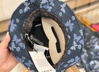 Coach Lovely Butterfly Print Bucket   Hat Size Med/Large + Gift Box Nwt ❤ Coach women main image 3