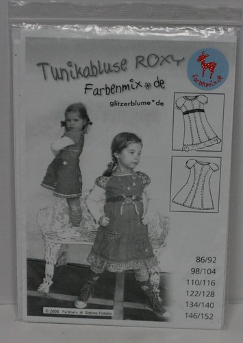 Abito Farbenmix Pattern ROXY Euro BAMBINI CUCITO USATO IN OTTIME CONDIZIONI