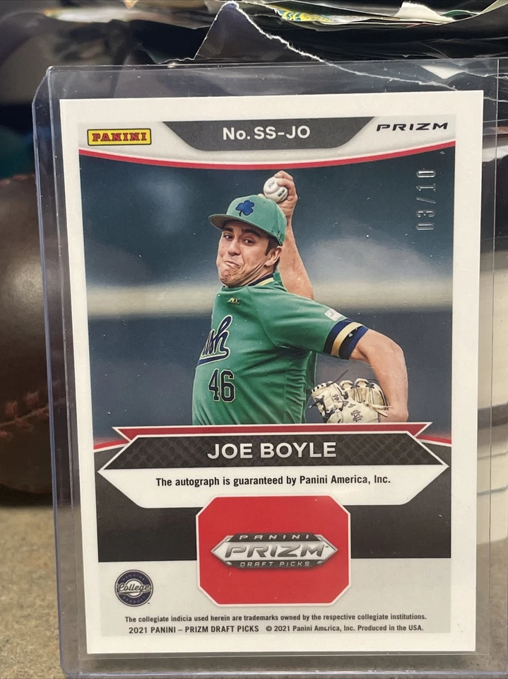 2021 PANINI PRIZM SIGNING SESSIONS AUTOGRAPH JOE BOYLE GOLD PRIZM SSP /10 - Image 2 of 2