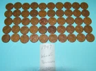 1947- LOT OF 50 LINCOLN WHEAT PENNIES- PHILADELPHIA MINT- GOOD PATINA - UNGRADED