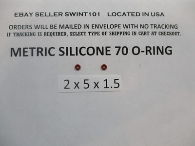 2mm ID x 5mm OD x 1.5mm thick SILICONE O-ring.  Quan 2.