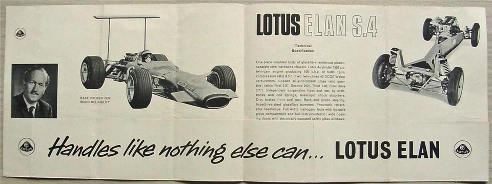 LOTUS ELAN S4 Car Sales Brochure c1968 #68/01/LH - Image 2 of 4