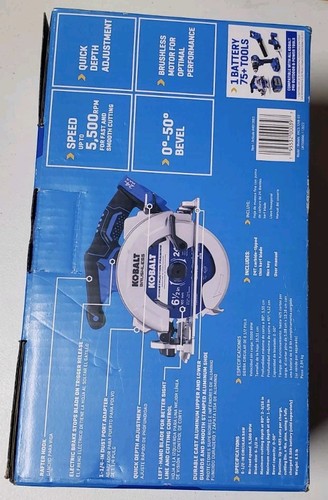 Kobalt Brushless 24v Max 6 1/2 inch Circular Saw Tool Only NEW Free Shipping - Picture 2 of 3