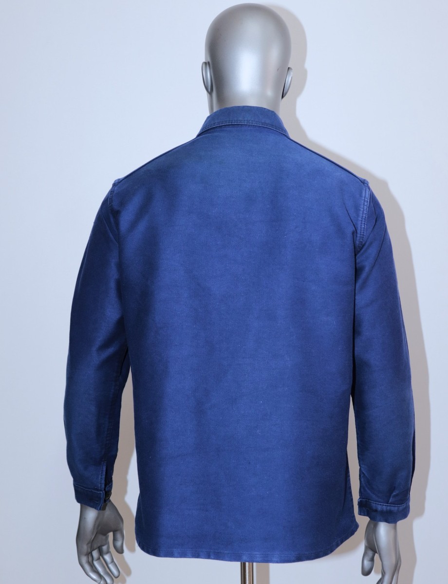 Vintage 1960s Blue Moleskin Work Jacket DUBURE & DEVERCHERE
