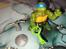 Vintage TMNT  Headdroppin' Leo 100% Complete 1991 Playmates action figure