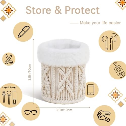 Protective Eyeglass Holder Stand with Plush Lined, Boho Decor Glasses Wavy - Bild 2 von 6