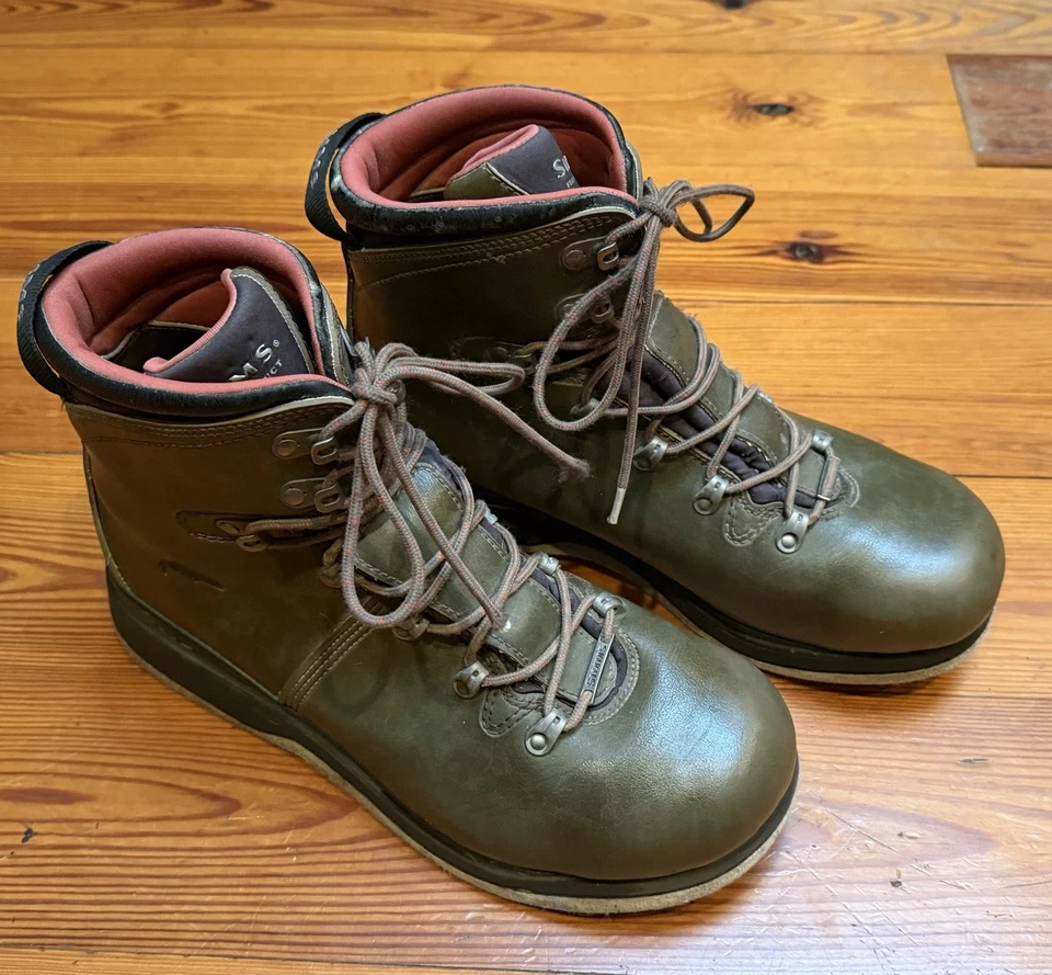 Simms #24288-00 Men’s Vintage Felt Sole Green Tributary Wading Boot, Size 13 - Image 4 of 4