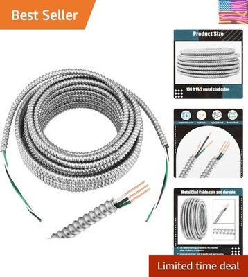 Metal Clad Cable, Wire with Ground, Cable with Aluminum Armor, Stranded Solid...