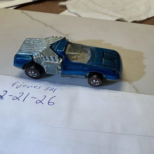 Redline Hot Wheels Blue Noodle Head With Great Chrome. ( I Combine Shipping)