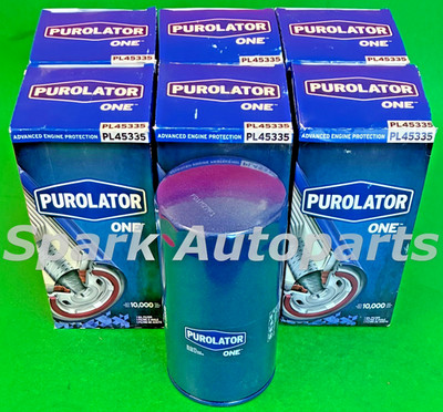 Case of 6 Engine Synthetic Oil Filter PUROLATOR ONE PL45335 For RAM, PH3976A