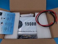 1500W Pure Sine Wave Power Inverter with Peak 3000W, 12V to 120V AC Converter