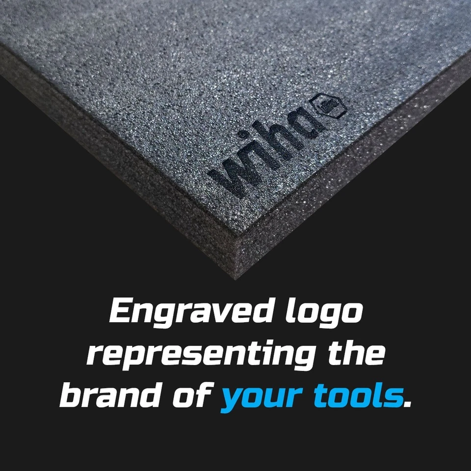 wiha DARK shadow foam tool tray insert storage organizer toolbox tool kit set - Image 3 of 4