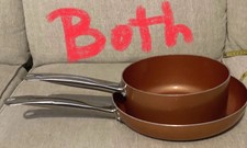 2 Copper Chef Pots ~(10.5 inch) SAUCE PAN & (...