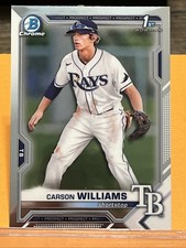 2021 Bowman Draft - Chrome- 1st Bowman - Carson Williams - TB Rays #BDC-180 (RC)