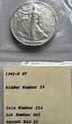 1942-S XF 50C Walking Liberty Half Dollar Been Sealed N  Holder over 40 Years
