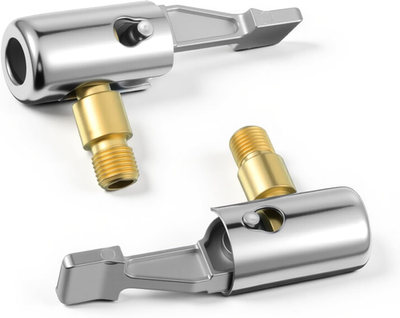 #ad 2 Pcs Tire Inflator Hose Adapter Lock on Air Chuck Locking Metal Locking Air Ch $9.35