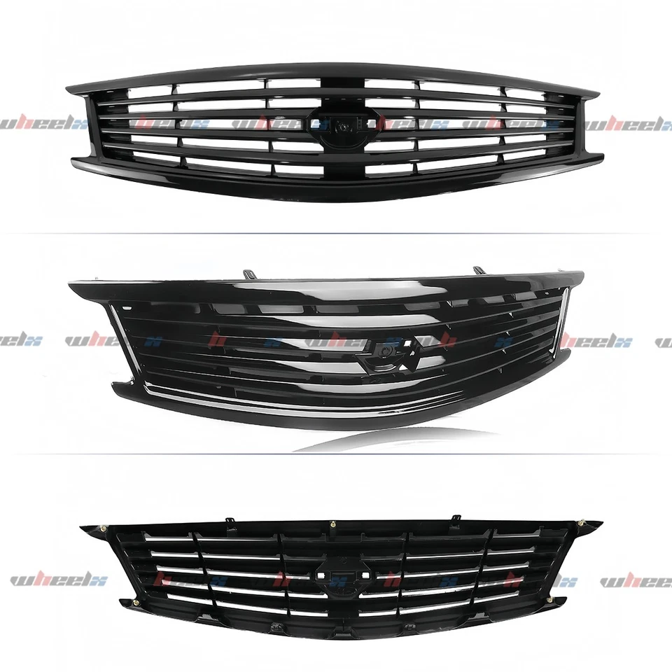 Parachoques delantero rejilla negra brillante para Infiniti G37 G25 Q40 2010-2015 sedán de 4 puertas Foto 4 de 4