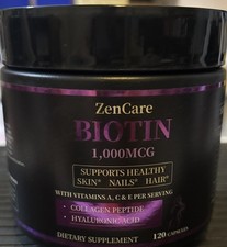 Biotin Collagen Peptide, Hyaluronic Acid 1,000mcg Hair, Skin, Nail
