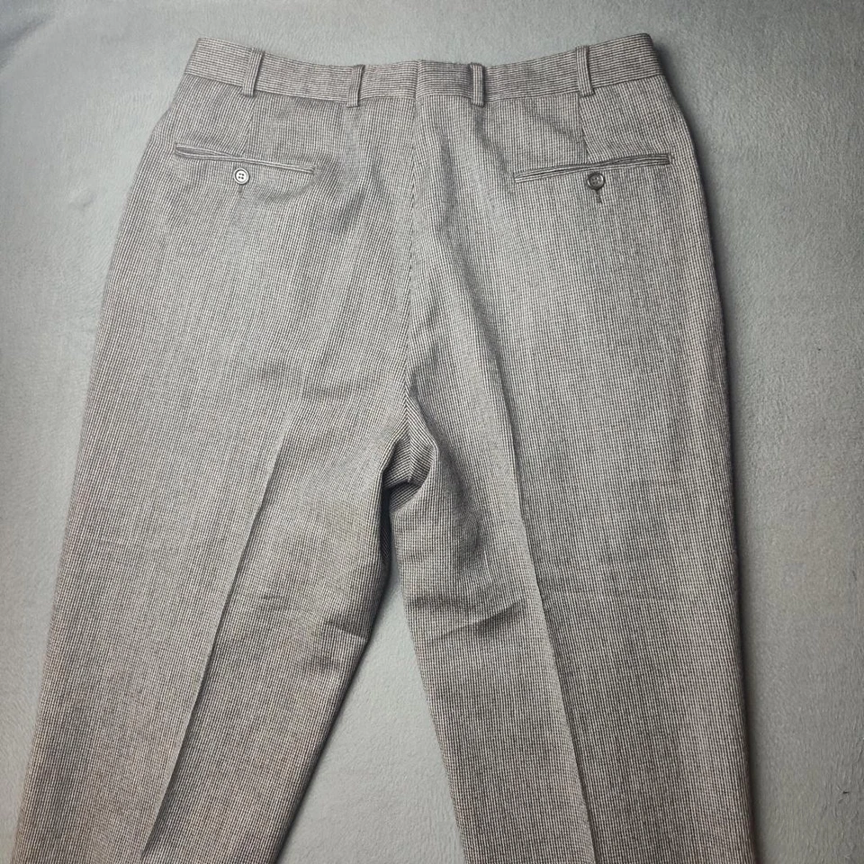 Брюки мужские Brooks Brothers 34x27 шерстяные плиссированные с манжетами брюки гончие - Изображение 4 из 4