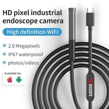Endoscope Camera,IP67 Waterproof Inspection Borescope Camera for Android iPhone