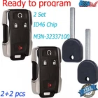 2 For 2014 2015 2016 2017 2018 Chevy Silverado Remote Key Fob + Ignition Key