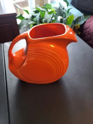 Fiestaware Vintage Red Orange Disk Pitcher