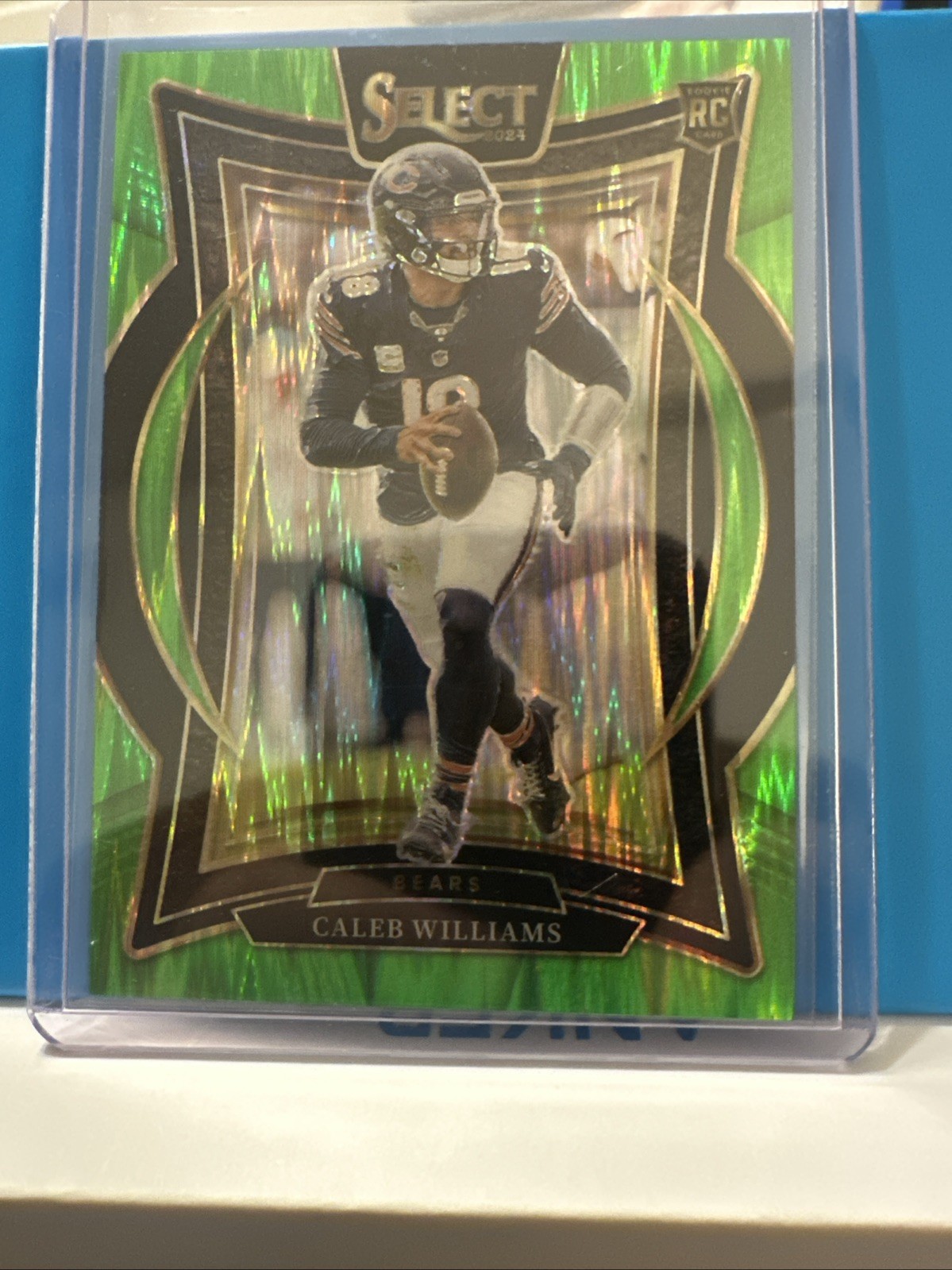 2024 Select Football Caleb Williams Concourse #25 Neon Green Prizm Shock /599 RC