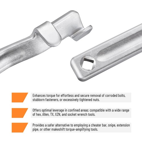 Wrench Extender Tool Bar, Wrench Extender Adaptor for 1/2 Inch Drive Breaker ... - Picture 3 of 5