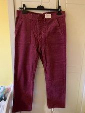 Ladies M&S Cord Jeans Size 14 Straight Ankle Grazer 