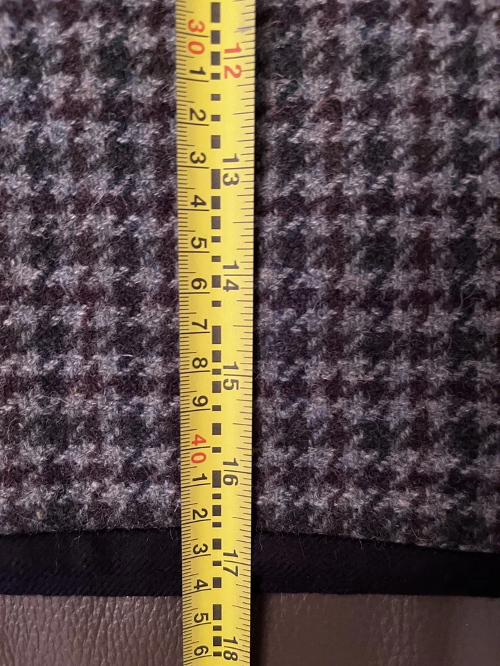 Minifalda de lana J Crew talla 6 pata de gallo negra marrón caqui rojo ladrillo Foto 4 de 4