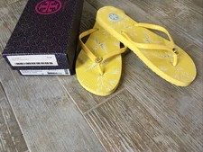 Tory Burch Sun-Ray -Sum Cape Coral Thin Flip Flop New W Box Sz 9