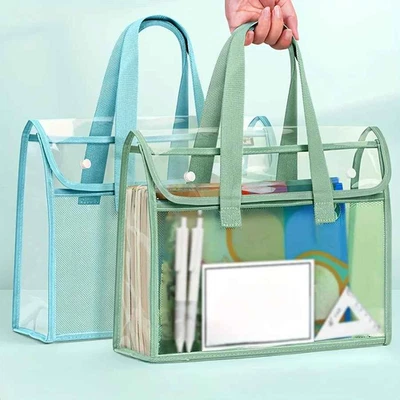 Stylish Transparent Waterproof Women's Handbag Clear PVC Shoulder Tote Bag - Image 1 of 4