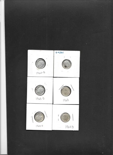 Lot of 6 90% Silver in good condition.