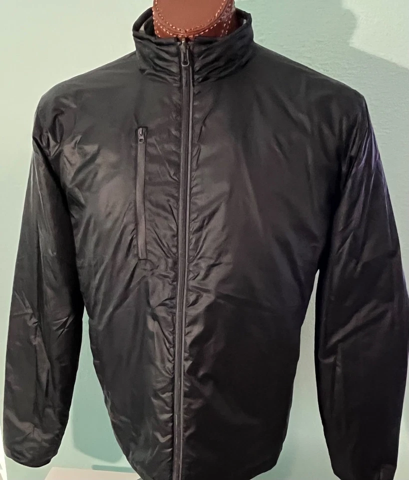 Men's SUN MOUNTAIN GRANIT REVERSIBLE PUFFY LS JACKET Sz L OLIVE-BLACK NWOT - Image 2 of 2