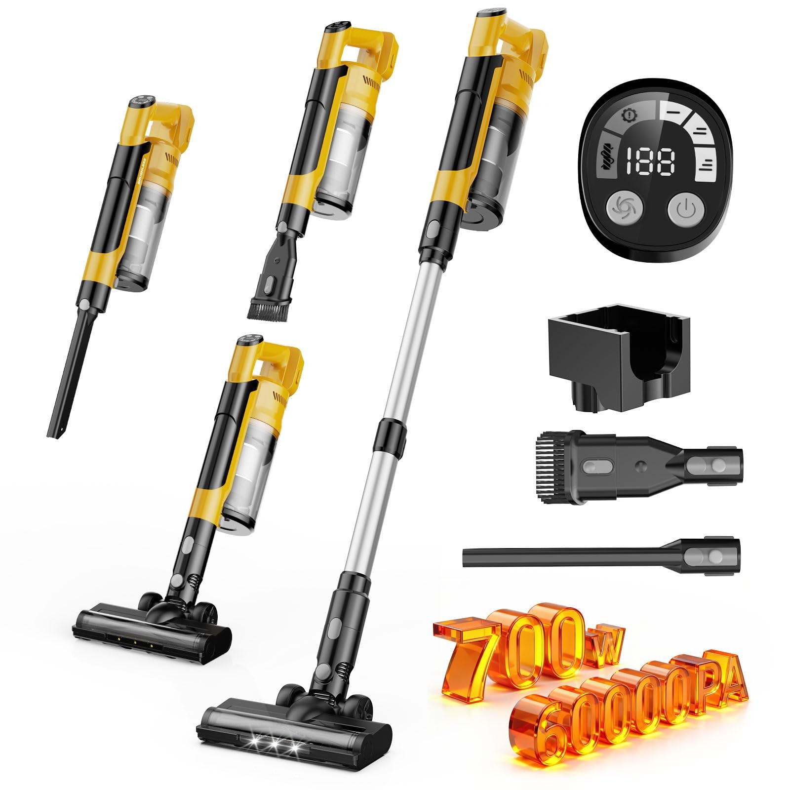 Aspirapolvere per Dewalt 20V: 60kPa di Potenza e 70 Minuti di Lavoro