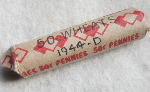 1944 D Lincoln Wheat Cent  Roll (50) ~ VF to XF condition