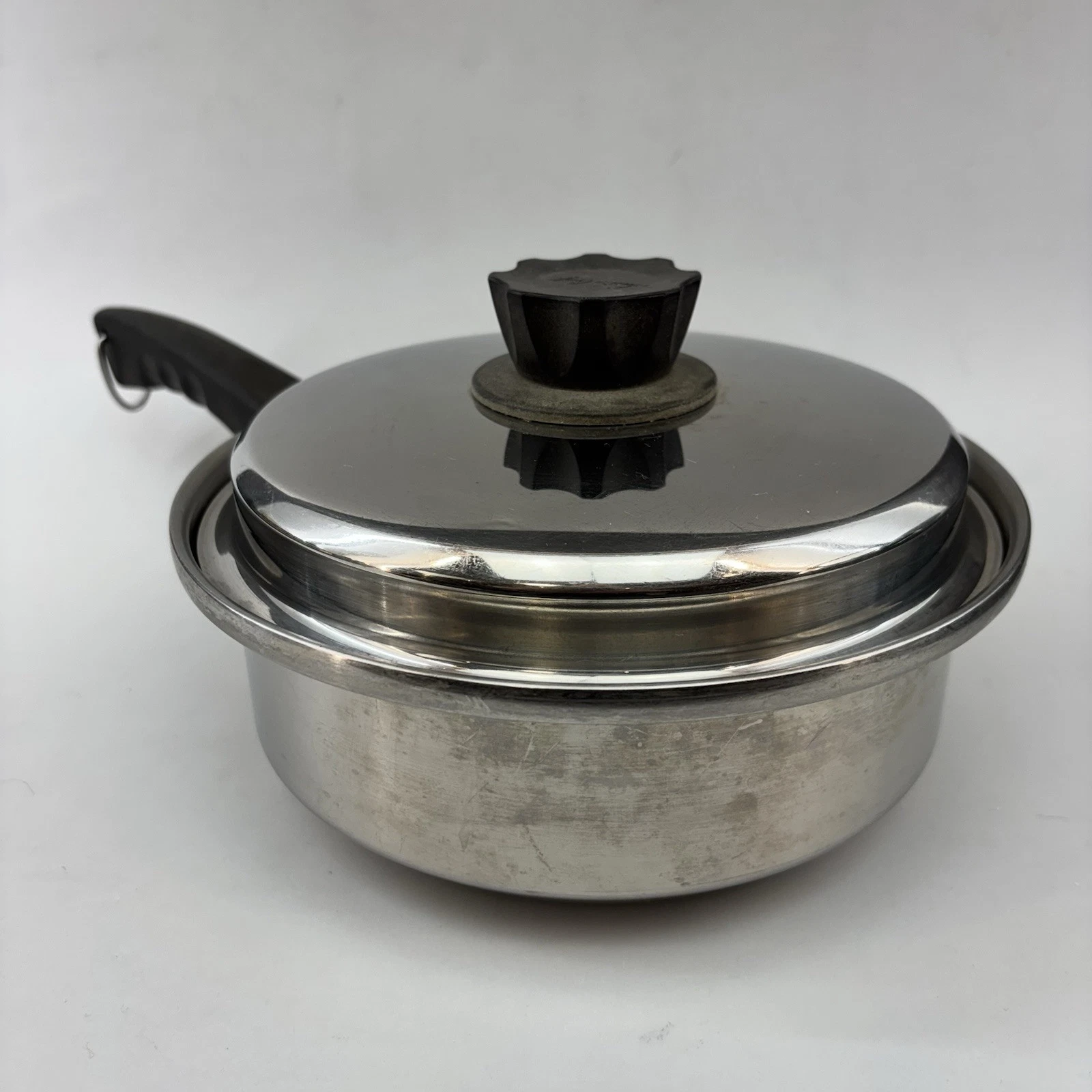 Lustre Craft Cookware 8.25” Sauce Pot Pan W/ Lid 5 Ply Stainless Steel Kitchen
