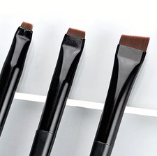 3pcs Makeup Brush Set Fine Blade Eyeliner Eyebrow Oblique Eye Brush - NEW