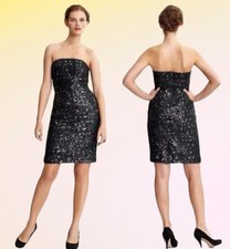 Banana Republic Strapless Black Sequin Sheath Cocktail Dress