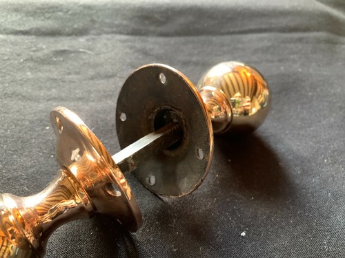 Pair of Reclaimed Antique Bronze Edwardian Door Knobs Handles Furniture (BTS300) - Picture 2 of 5